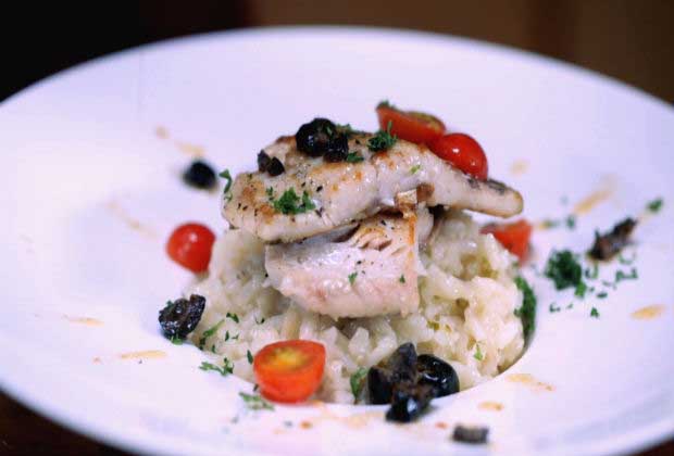 Mushroom Risotto With Seared Pomfret (Part 1)