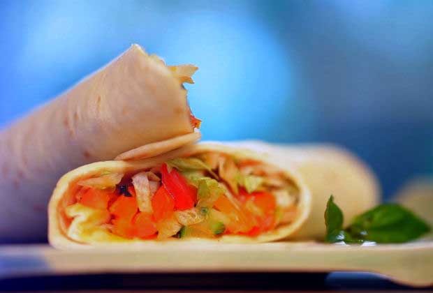 Healthy & Quick Homemade Vegetable Wrap