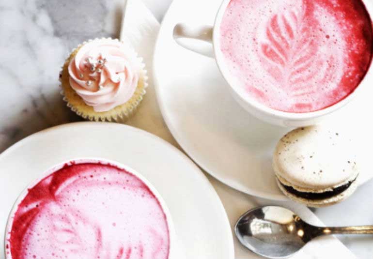 Photo Of The Day: Were Crushing On This Pink Latte By Le15 Patisserie!
