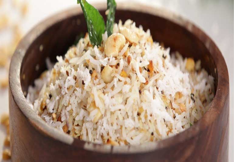 Coconut Rice Recipe - Thengai Sadham