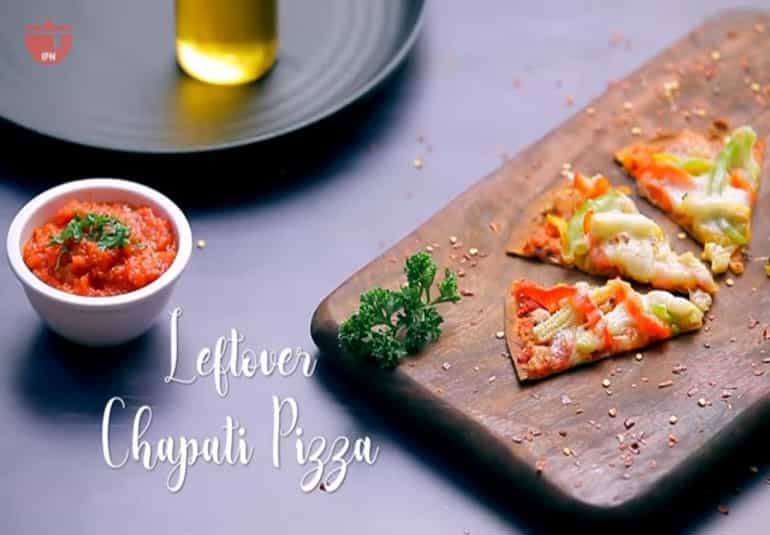 Chapati Pizza Recipe with Leftover Roti