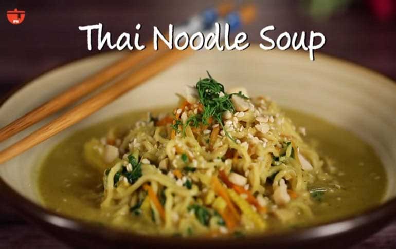 Vegetarian Thai Noodles Soup